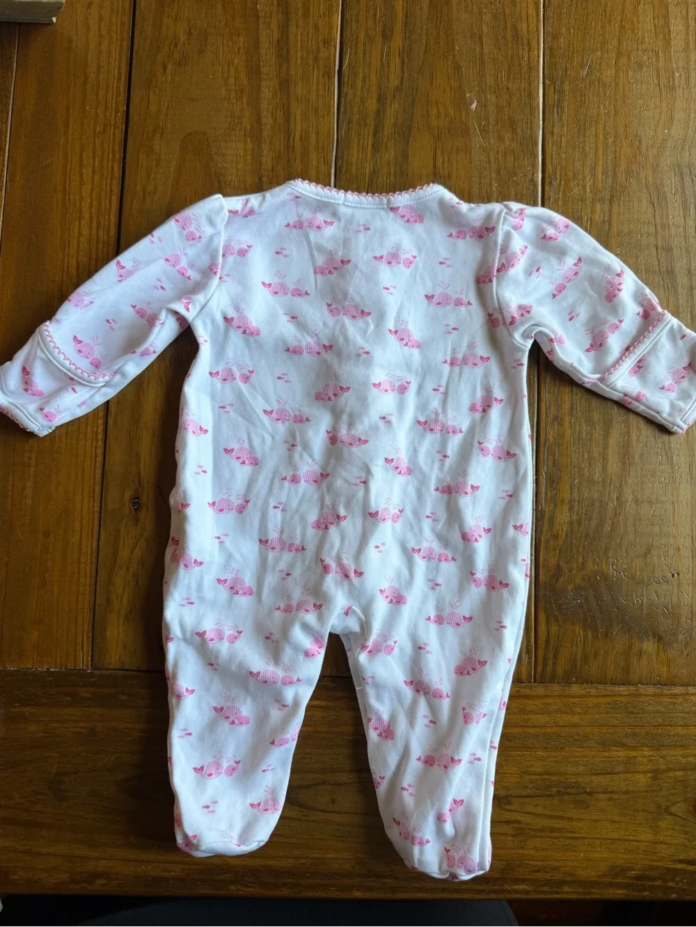Kissy Kissy White Footed One-Piece with Pink Animal Print